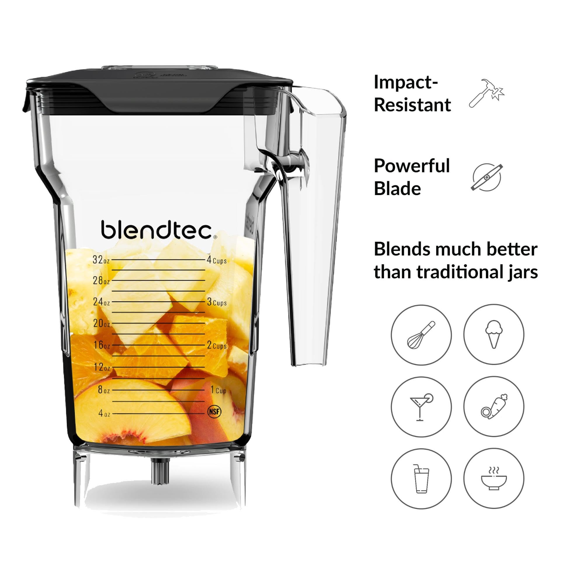 新品 Blendtec ブレンテック ブレンドテック FourSide Jar Amazon.com: Blendtec 75 oz FourSide Jar - Four-Sided Replacement
